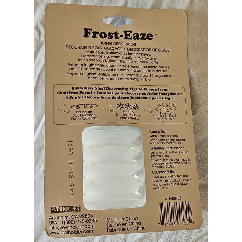 Frost-Eaze Icing Decorator Set 4 Pc Cake Cupcake Frosting Decorating Kit NIP